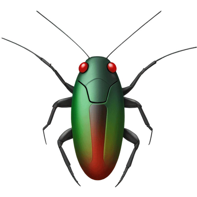 Cockroach drone, red green emoji