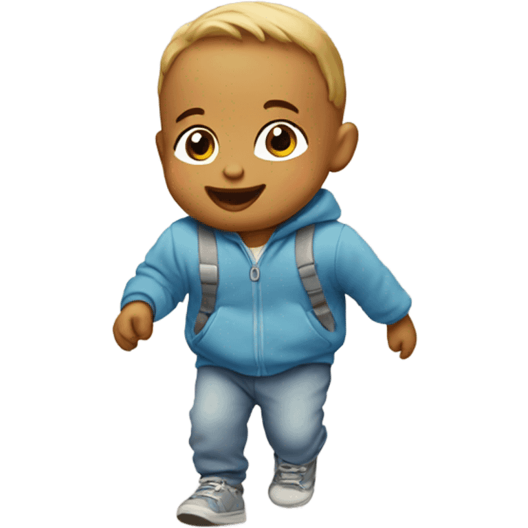 Walking baby emoji