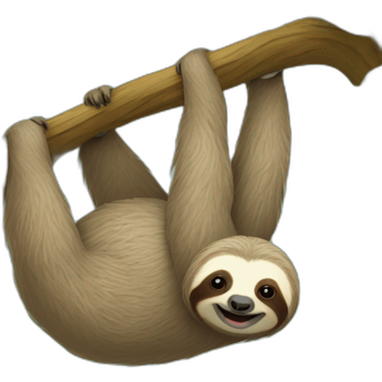 sloth hanging in a tree emoji