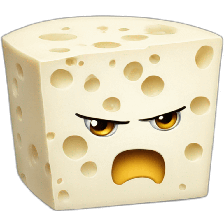 angry white cheese emoji