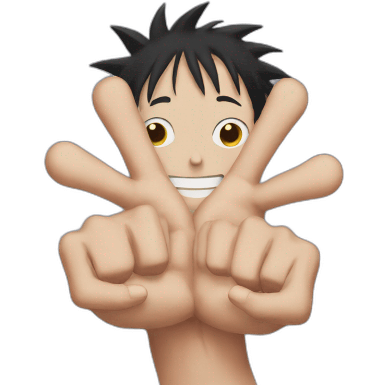 luffy with big hands emoji