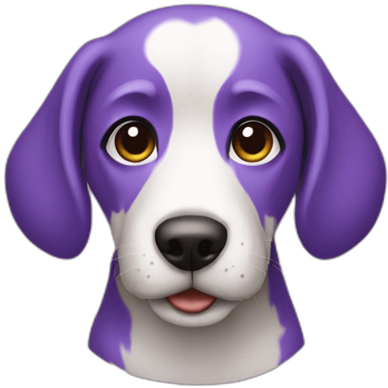 Dog purple emoji