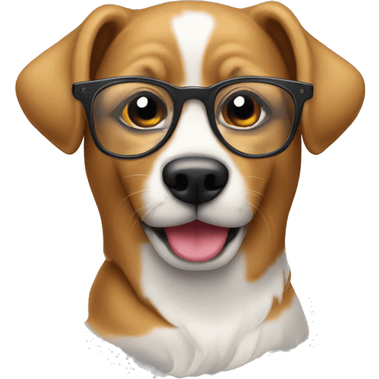 Perro con gafas y audifonos  emoji