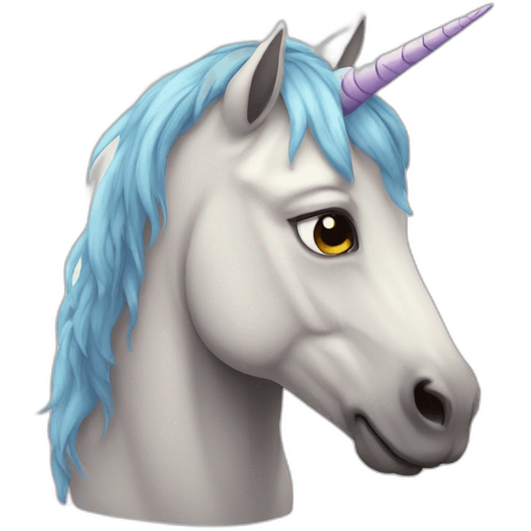 Sad unicorne emoji