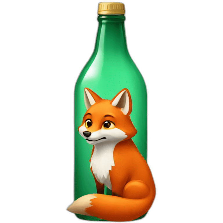 fox-with-bottle emoji