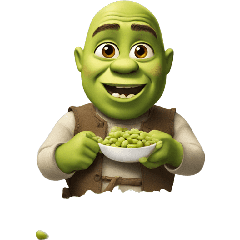 Shrek Eating Beans emoji