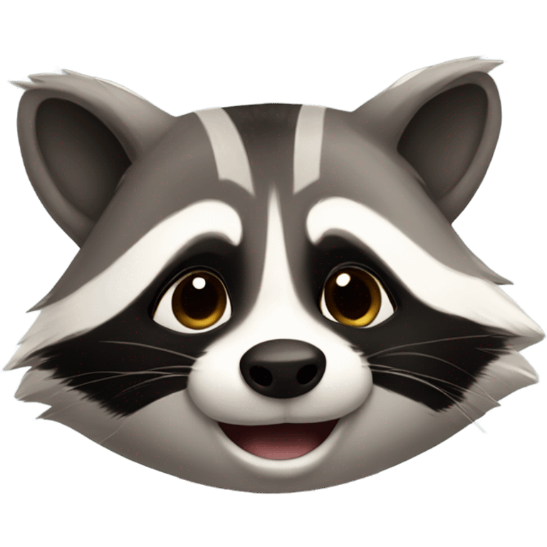 A cute raccoon that is touched emoji