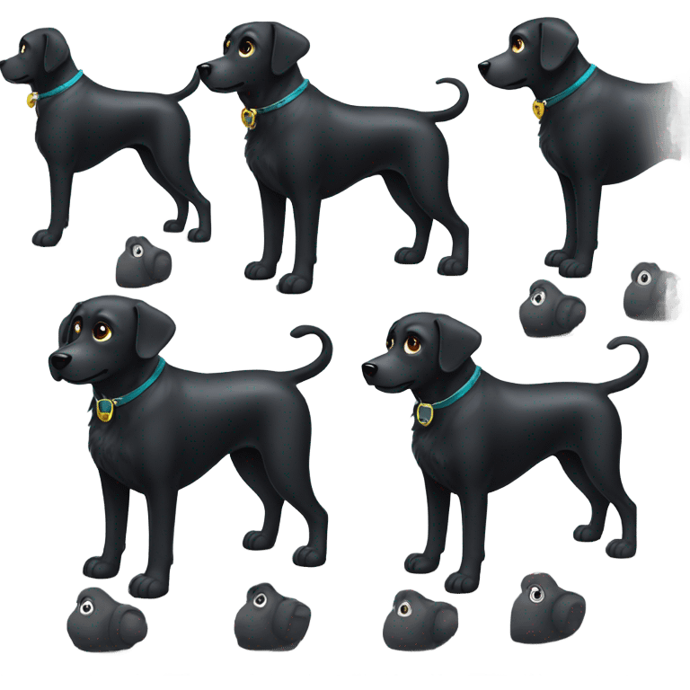 black dog emoji