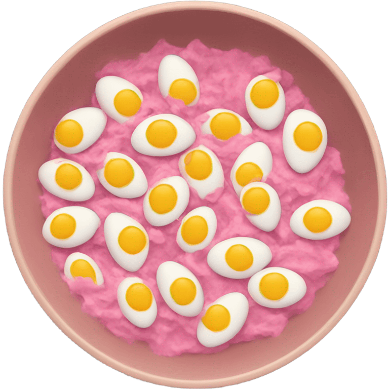 Pink scrambled eggs  emoji