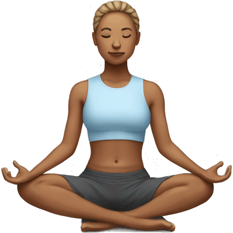 Calm yoga emoji