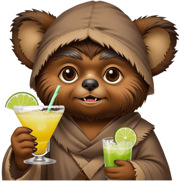 Ewok drinking a margarita emoji