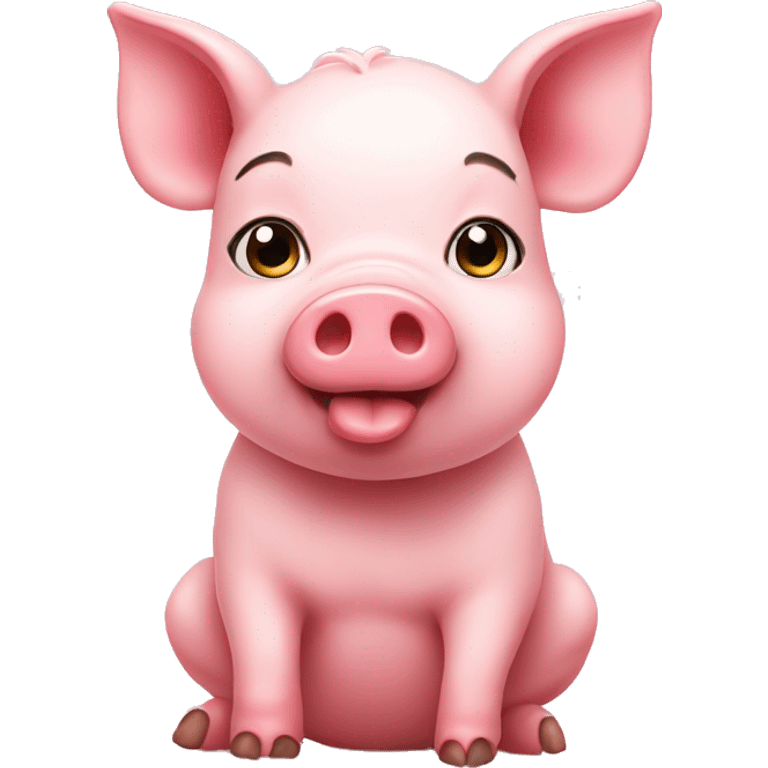 very cute pig w emoji