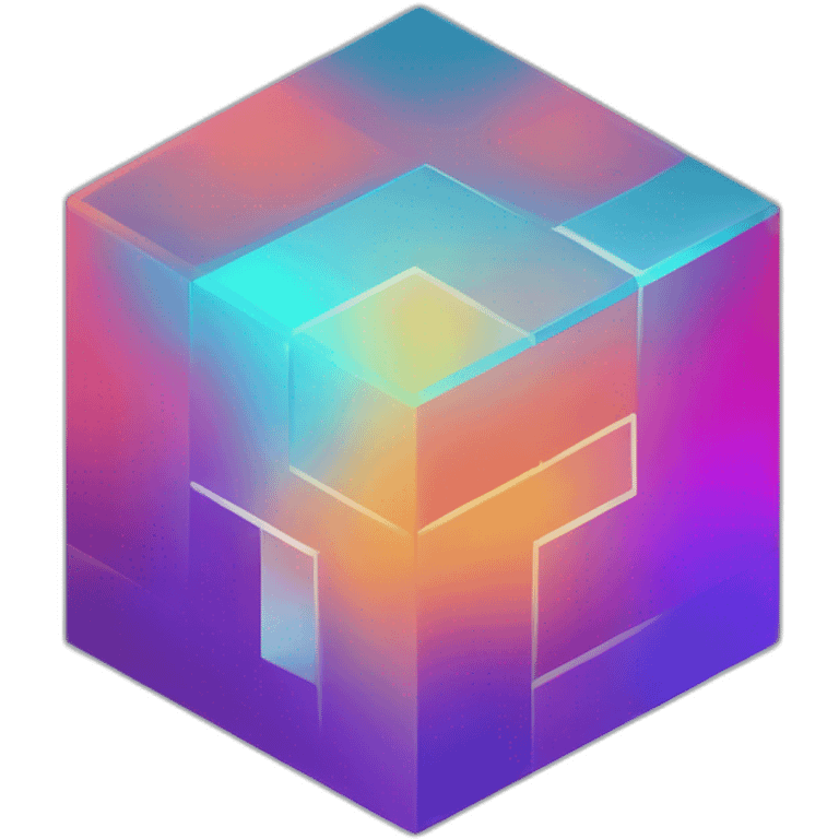 4d tesseract gradient logo hd emoji