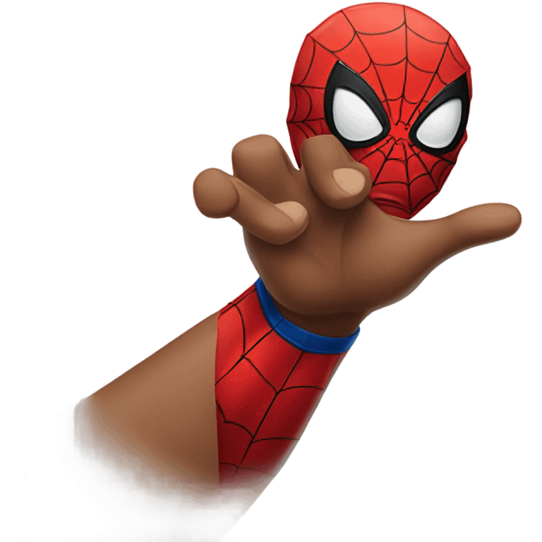 Emoji with spider man hand signal emoji