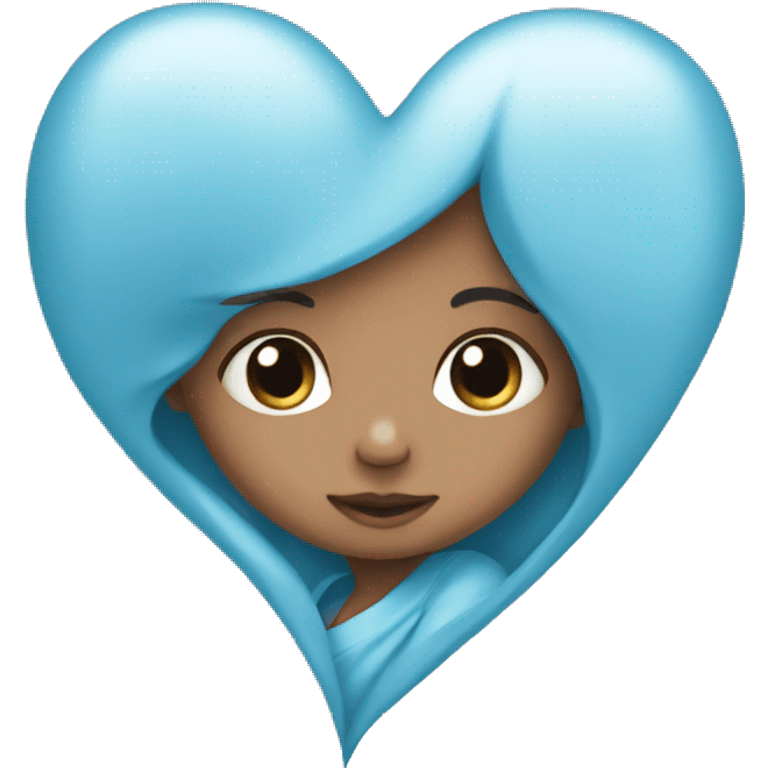 Baby blue heart emoji