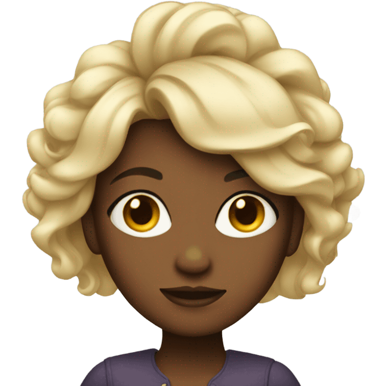 Girl with stylish hair emoji