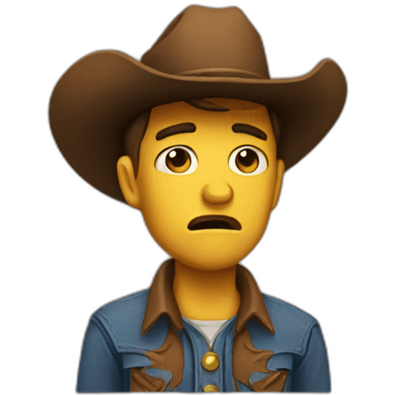 sad cry cowboy emoji