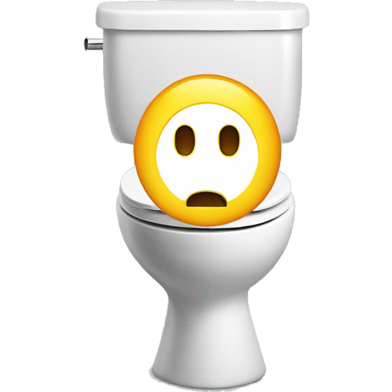 toilet with a head looking out of it that had a long neck emoji