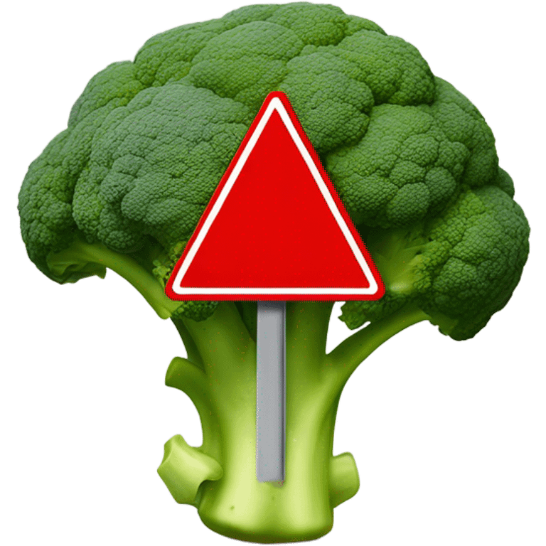 brocolli with stop stop sign on it emoji