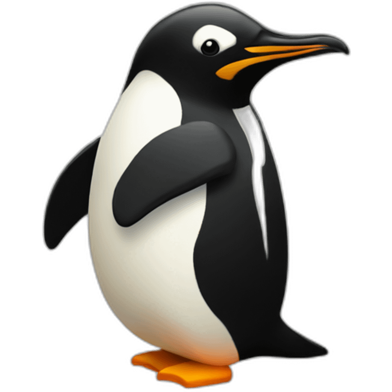 linux penguin shooting emoji