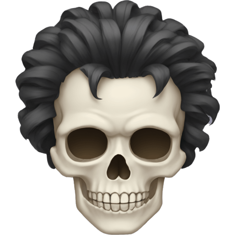 SKULL WITH HAIR emoji