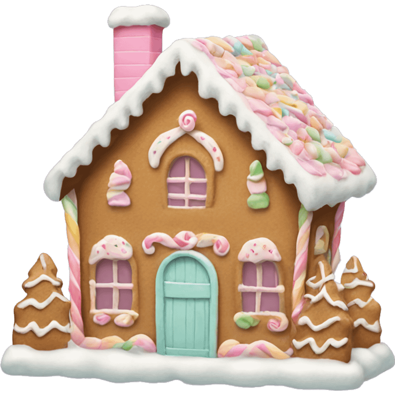 pastel gingerbread house emoji