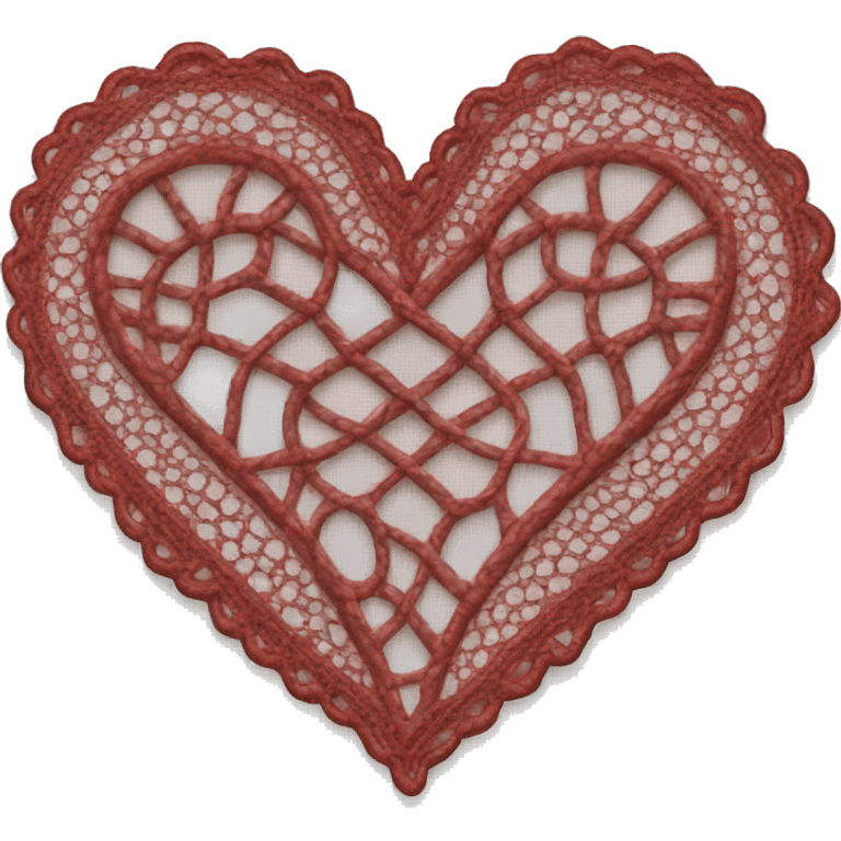 Lace heart emoji