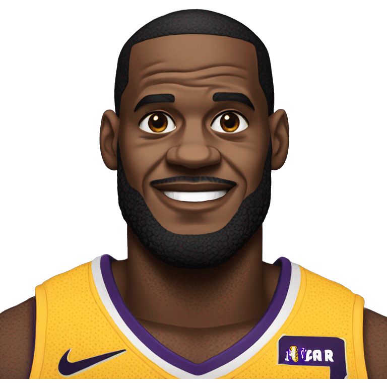 Lebron James in a laker jersey emoji