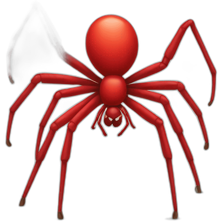 red spider with humain legs emoji