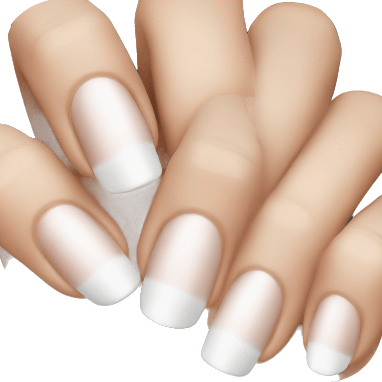 White tip French manicure  emoji