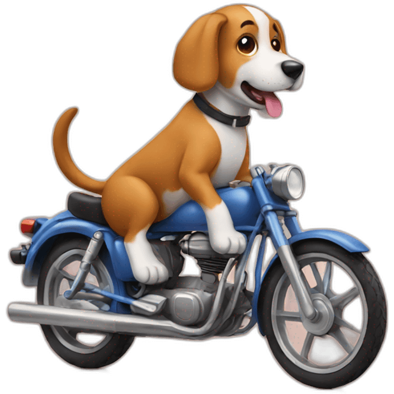 Dog on bike emoji