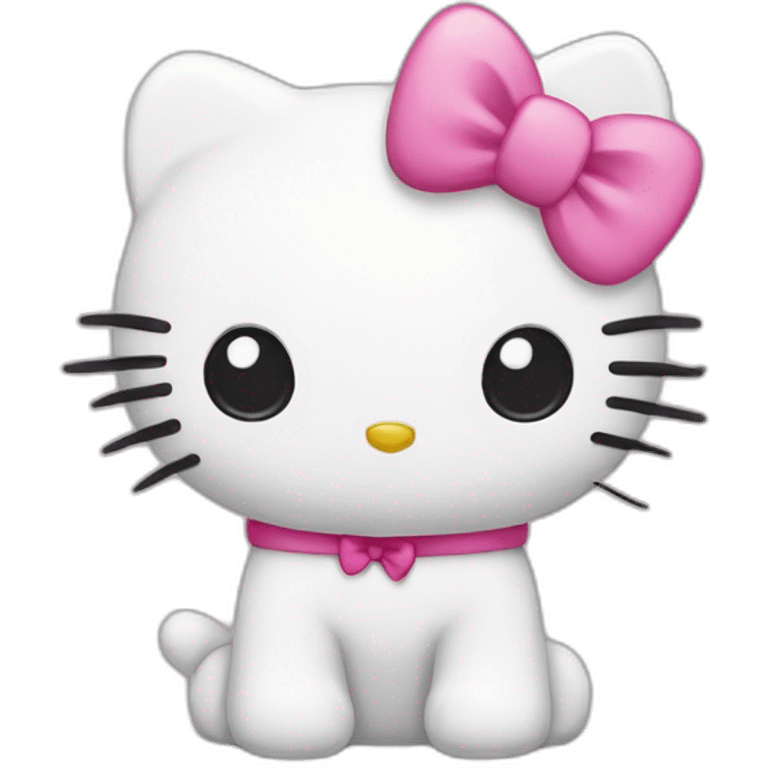 hello kitty with pink bow emoji