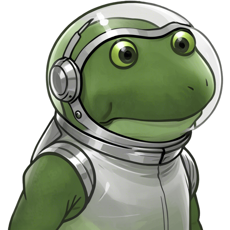 green frog in a spacesuit emoji