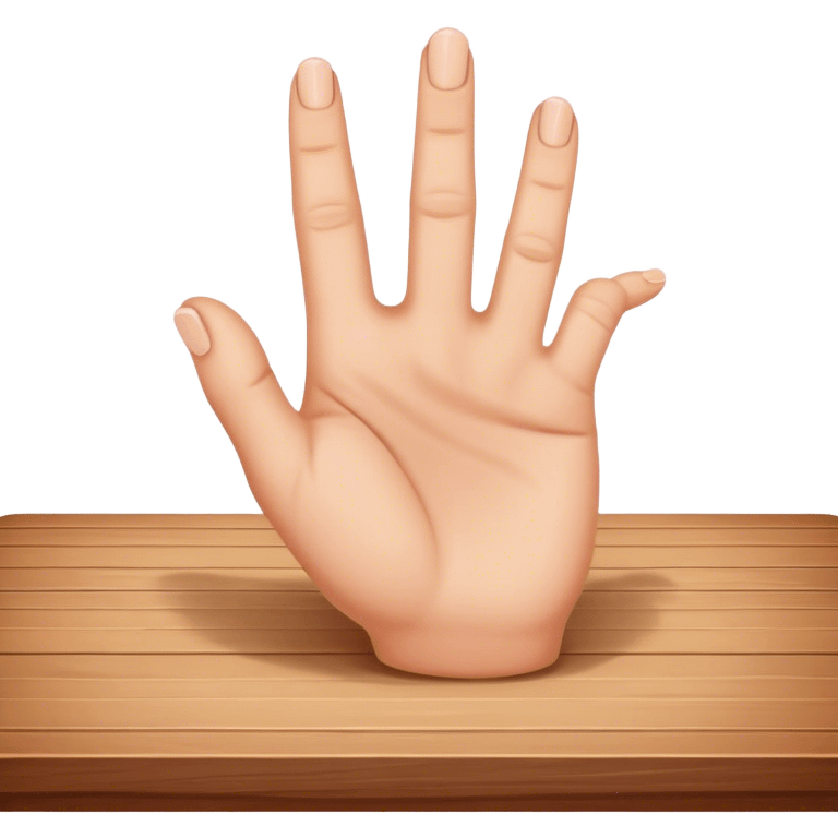 Finger on table emoji