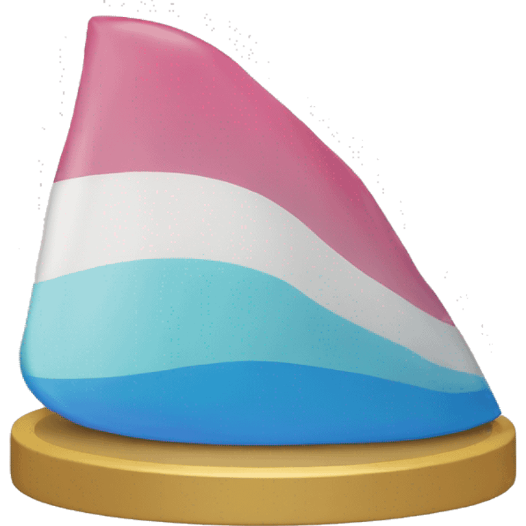 tipped scales with a trans flag emoji