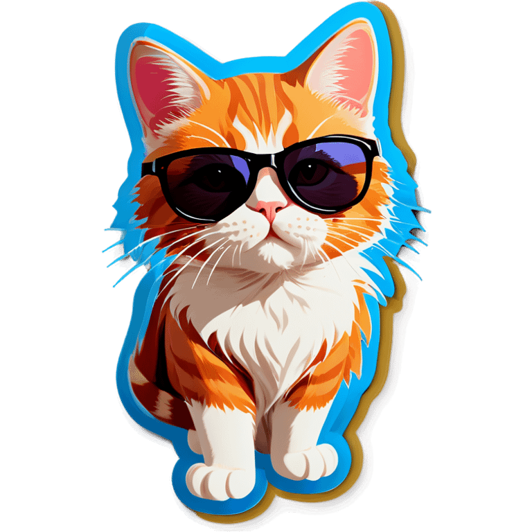 Cat with sunglasses emoji