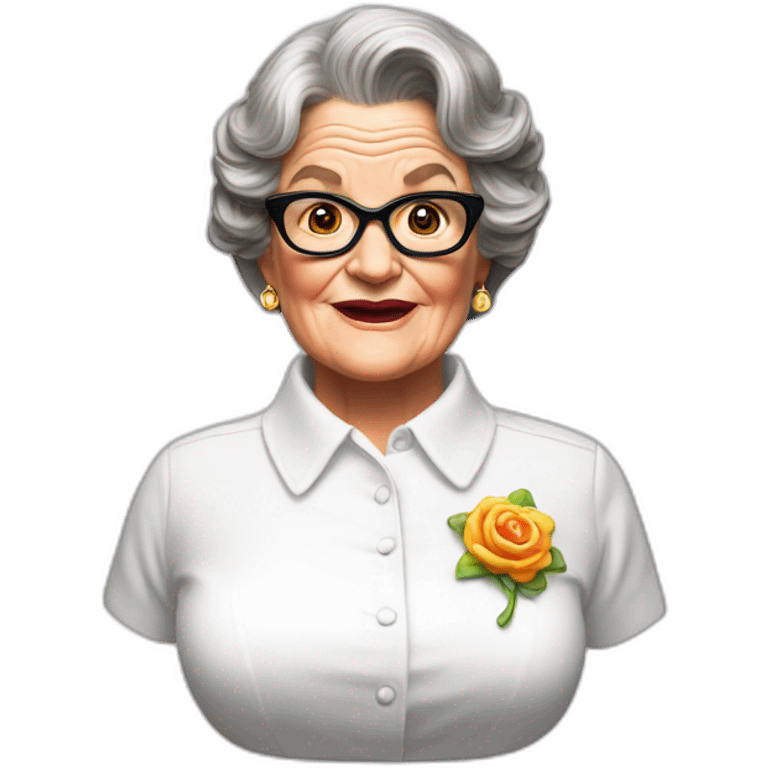 Mrs doubtfire white shirt on fire emoji