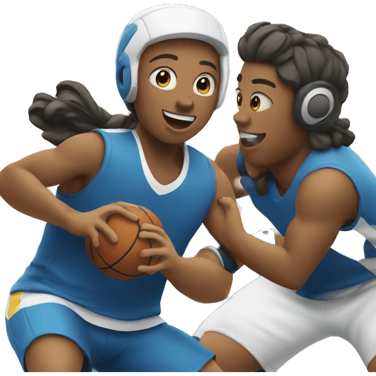 Playing sports with friends emoji