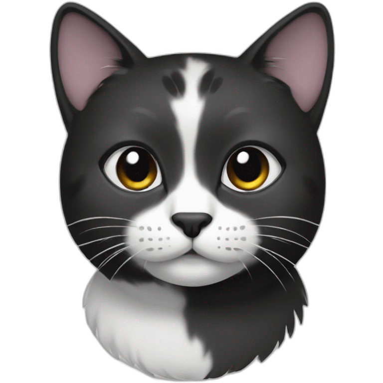 cat black and white emoji