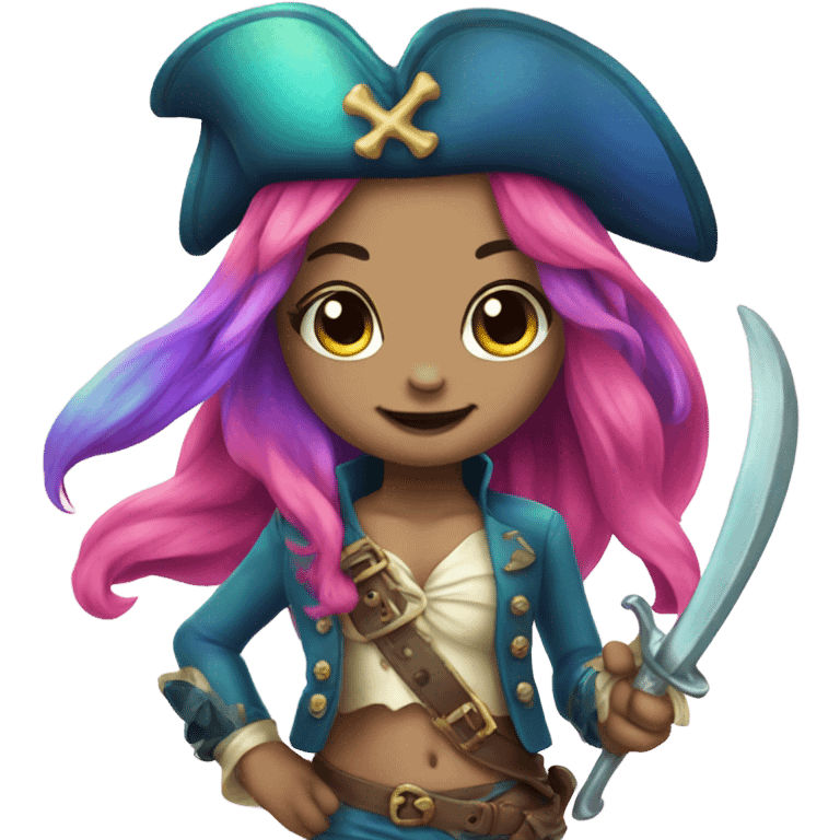 Rainbow mermaid bunny pirate emoji