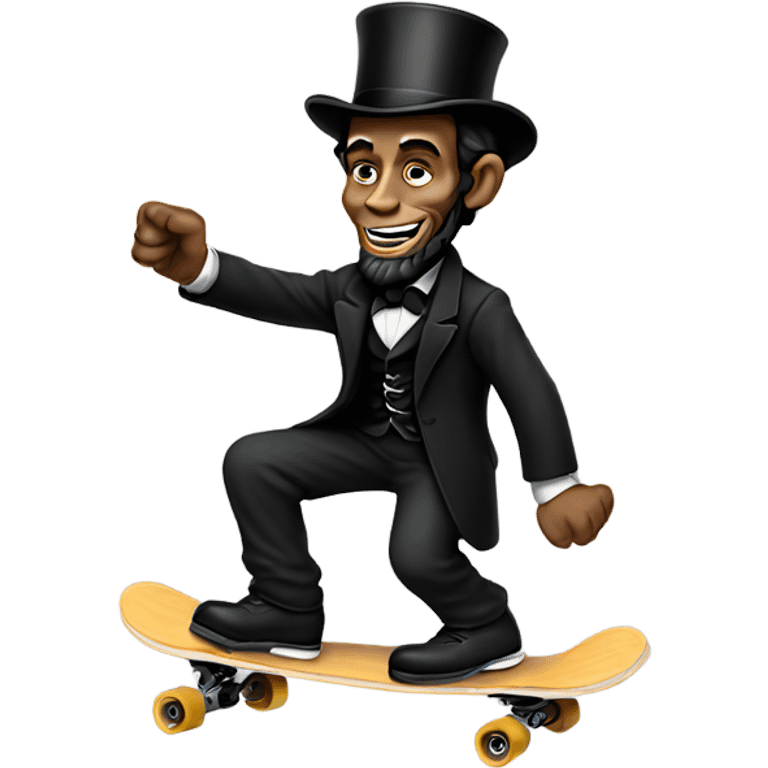 Abraham Lincoln skateboarding  emoji