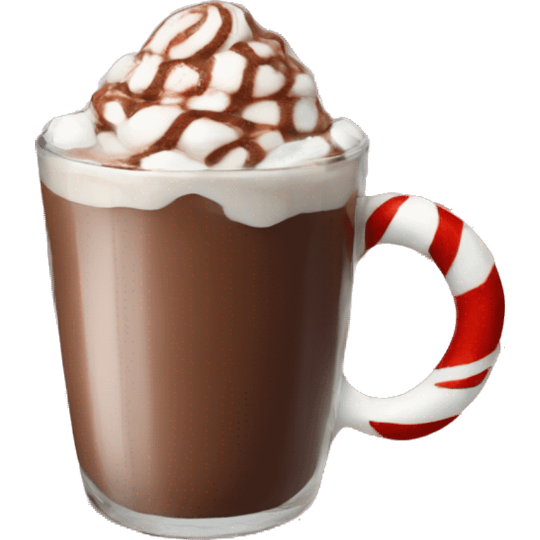 Candy cane hot chocolate emoji