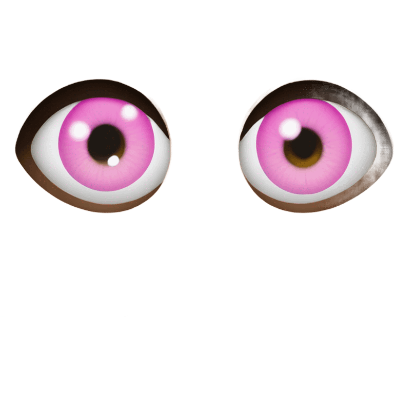 Two eyes with pink iris’s  emoji