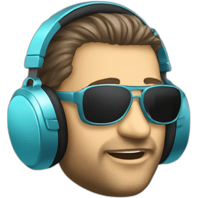 techno music producer rave headphones emoji