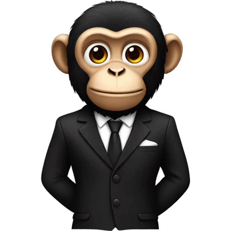 Monkey in a black suit emoji