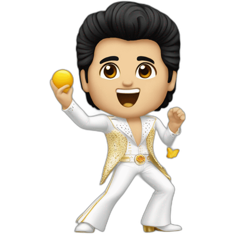 Elvis Presley singing 1970 emoji