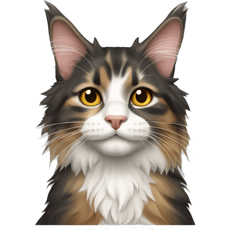  mainecoon cat tricolor emoji