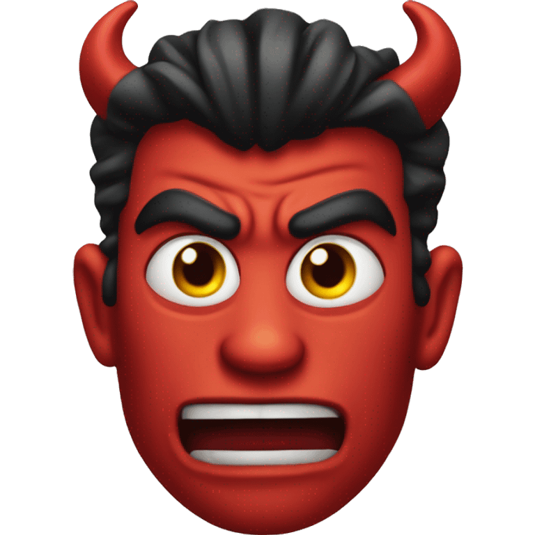 cartoony devil menace troublemaker emoji (not human) emoji