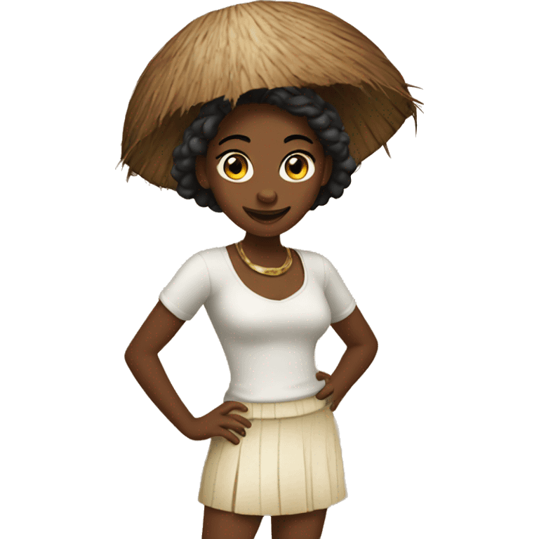 Coconut girl emoji