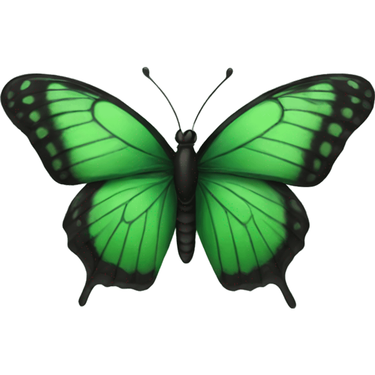 black-green butterfly  emoji